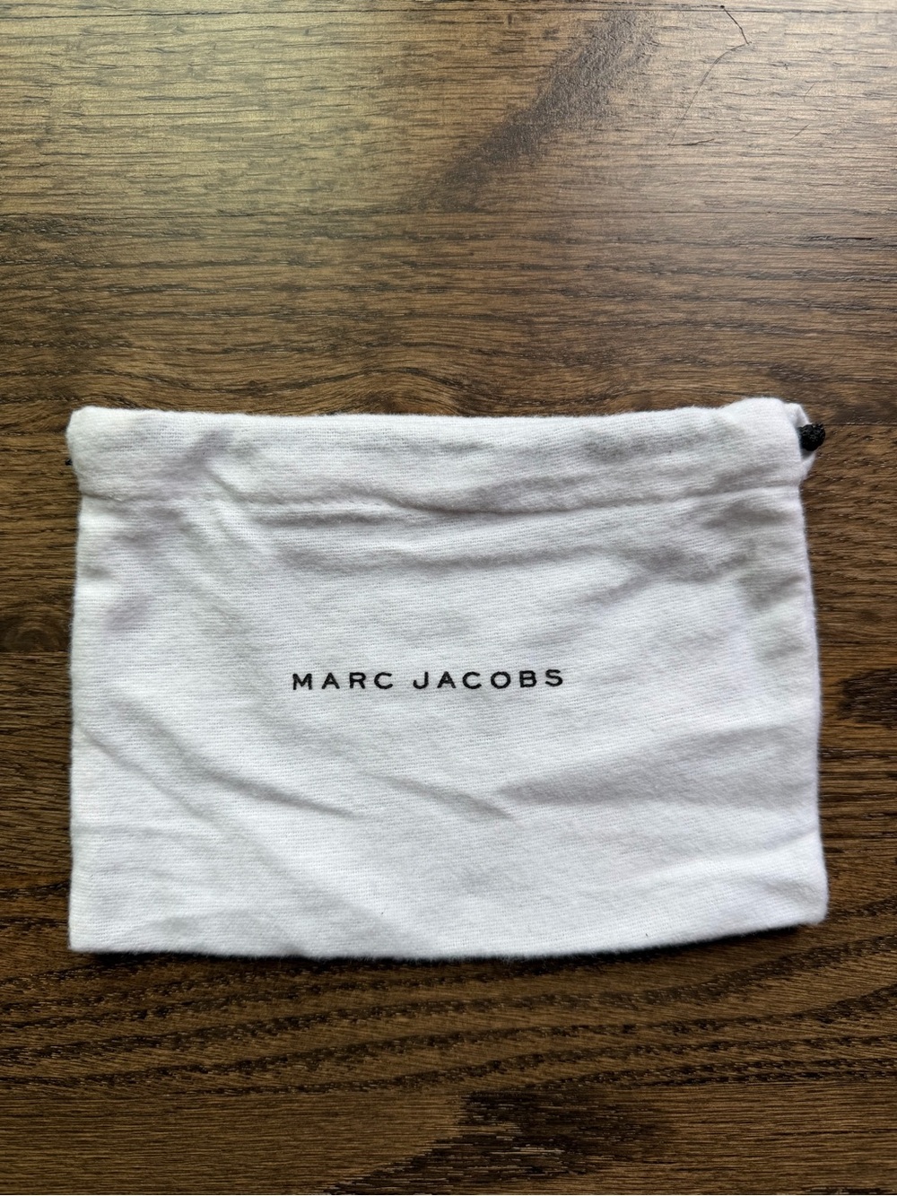 Marc Jacobs White Drawstring Logo Dust Pouch